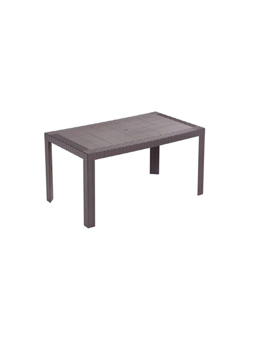 LINEA RATTAN MARRONE TAVOLO URANO 140x80 CENTIMETRI