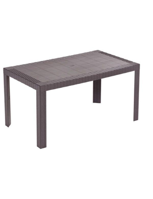 LINEA RATTAN MARRONE TAVOLO URANO 140x80 CENTIMETRI
