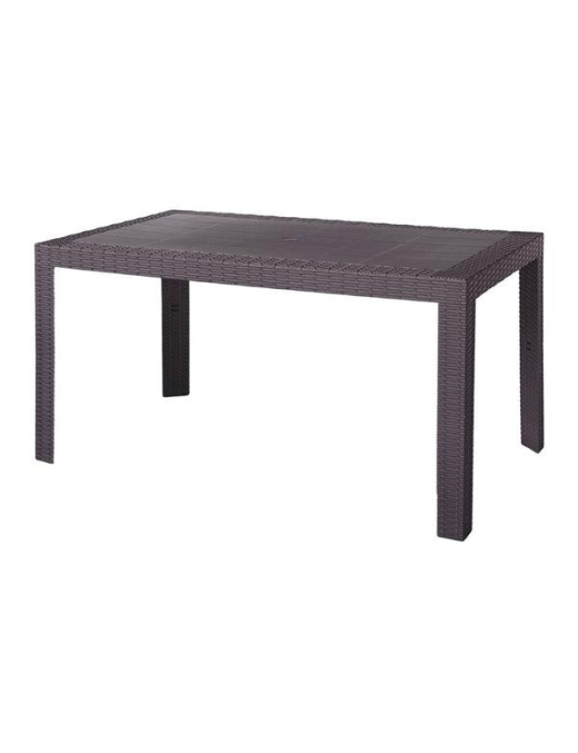 LINEA RATTAN MARRONE TAVOLO URANO 140x80 CENTIMETRI