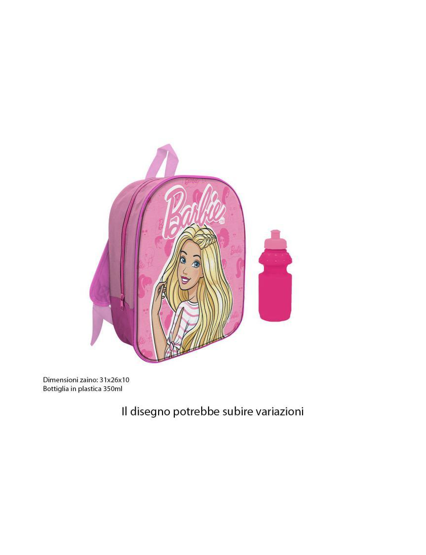 BARBIE ZAINO PVC 30cm CON BORRACCIA