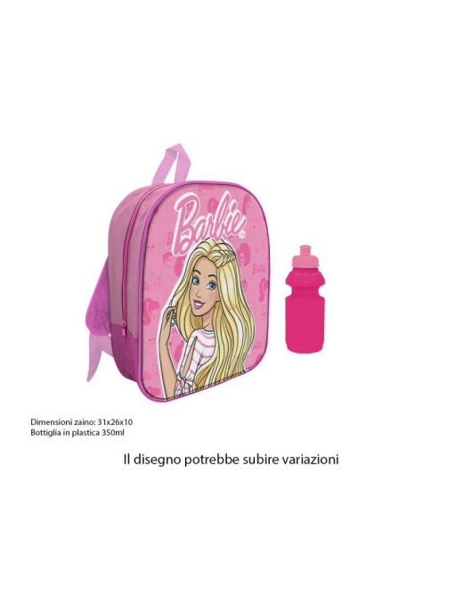 BARBIE PVC BACKPACK 30cm WITH BOTTLE