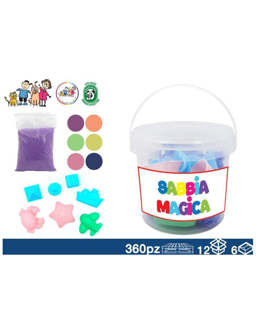 PLASTILINE MAGIC SAND 1kg 7 MOLDS