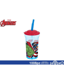AVENGERS BICCHIERE CON CANNUCCIA 460ml