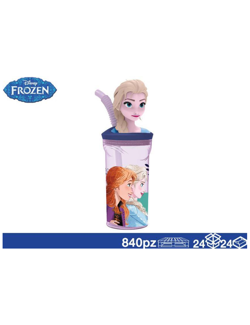 FROZEN 3D GLASS WITH STRAW 360ml