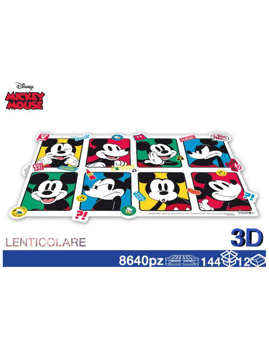 MICKEY TOVAGLIETTA 3D LENTICOLARE