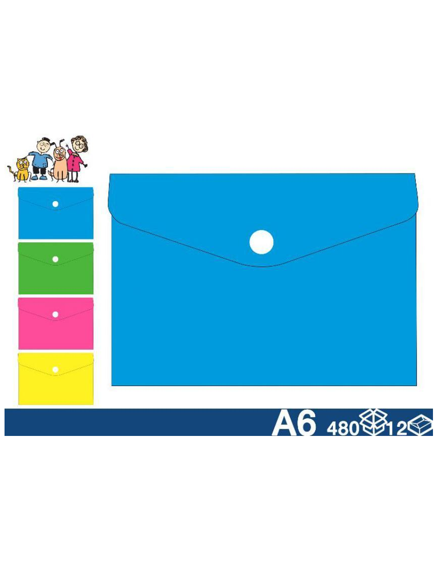 FLUO DOCUMENT ENVELOPE 15x11cm A6