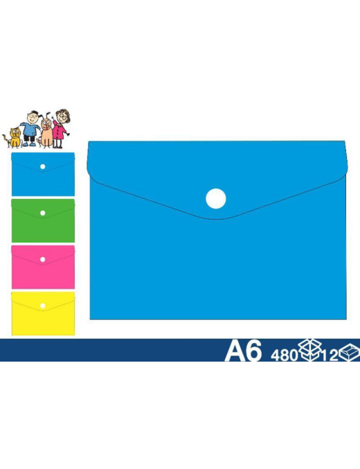 FLUO DOCUMENT ENVELOPE 15x11cm A6