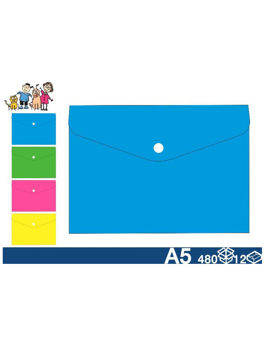 FLUO DOCUMENT ENVELOPE 21x15cm A5