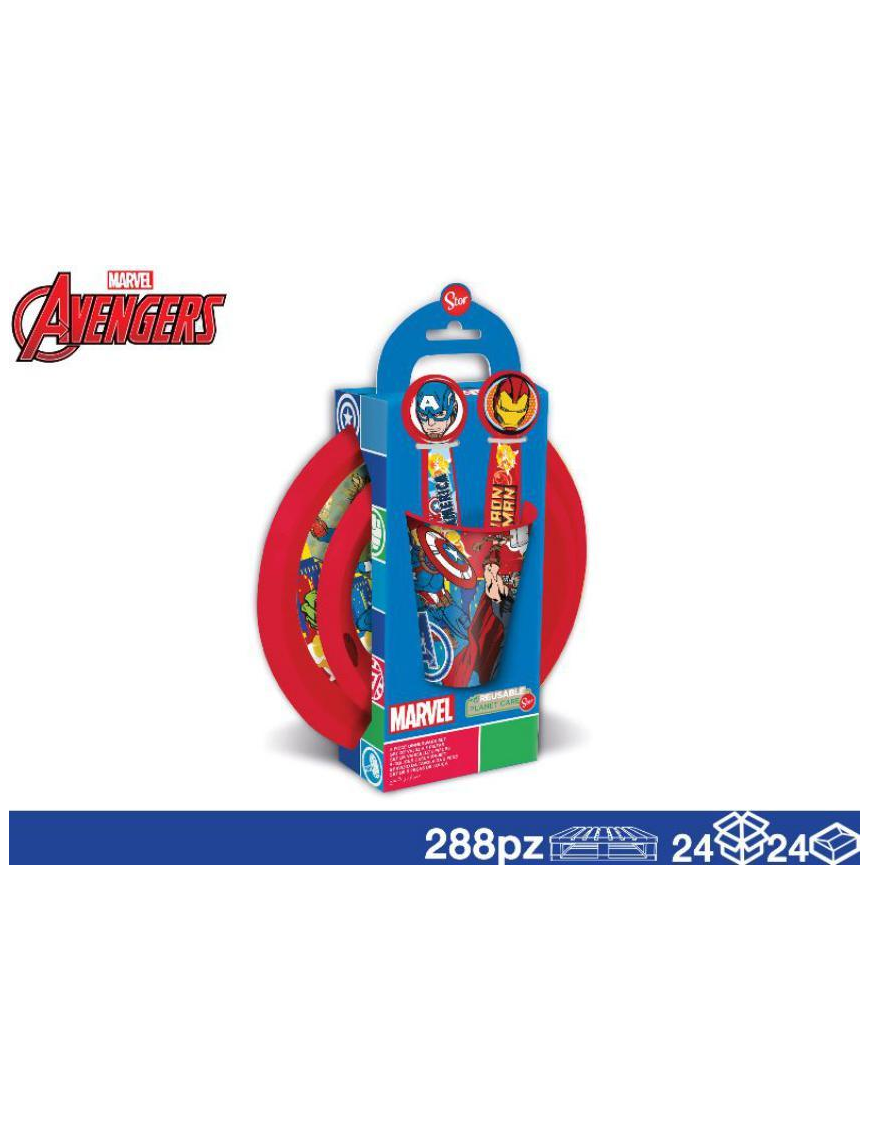 AVENGERS SET PRANZO 5pezzi