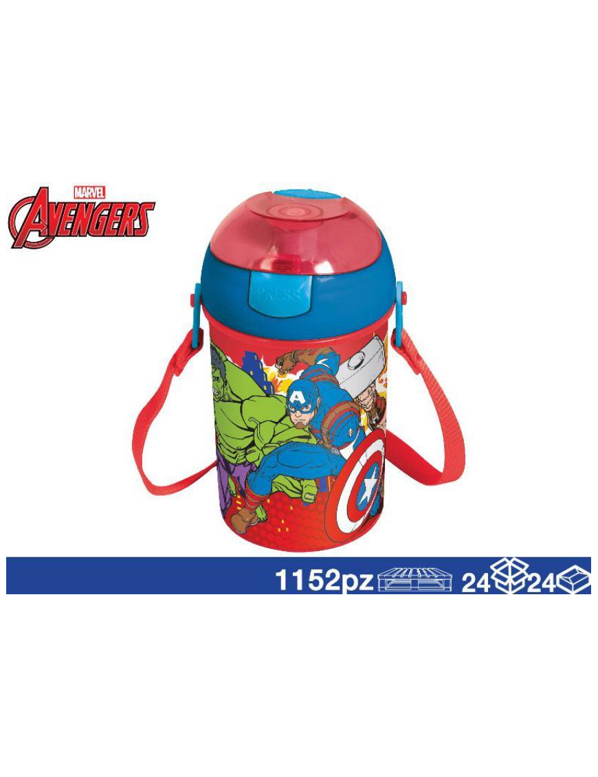 AVENGERS BOTTLE WITH SHOULDER STRAP 450ml