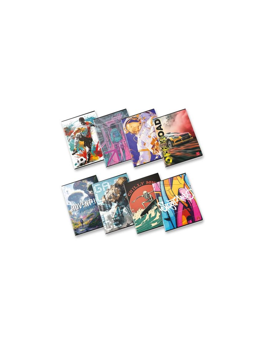 QUADERNO MAXI PER RAGAZZO ASSORTITO 42FOGLI 80gr 5mm