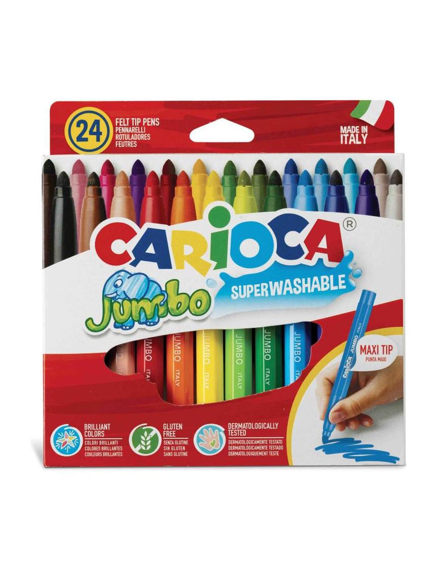 JUMBO FIBER CARIOCA 24 pieces