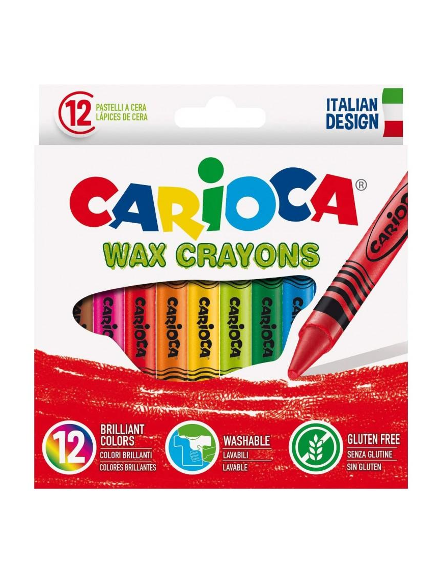CARIOCA WAX CRAYONS 12 pieces