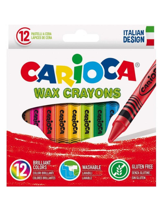 CARIOCA WAX CRAYONS 12 pieces