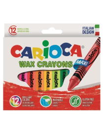 CARIOCA PASTELLI A CERA 12pezzi JUMBO