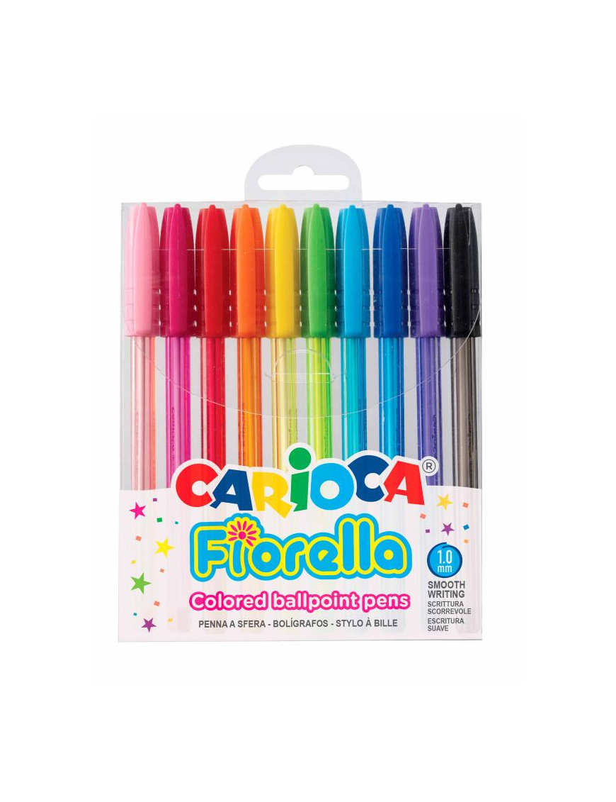 CARIOCA PENNE FIORELLA FLUO 10pezzi