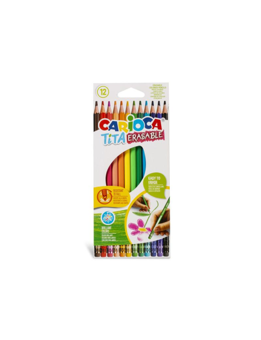 TITA HEXAGONAL ERASABLE PENCILS 12 pieces