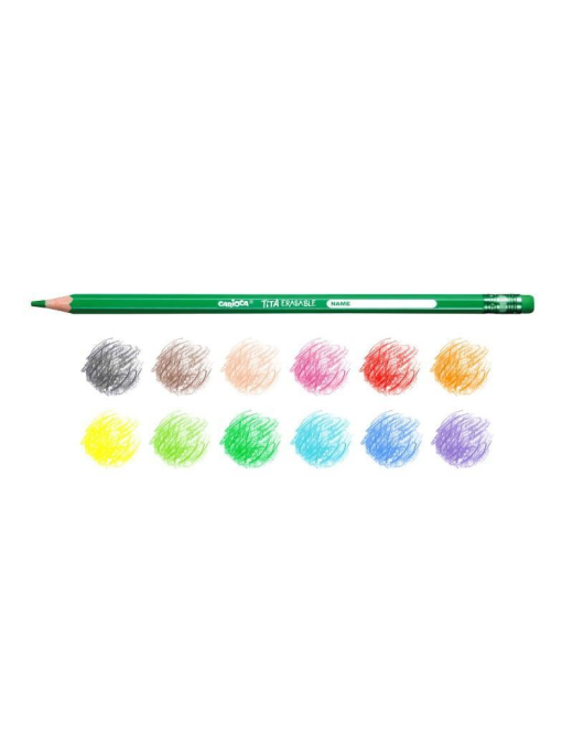 TITA HEXAGONAL ERASABLE PENCILS 12 pieces