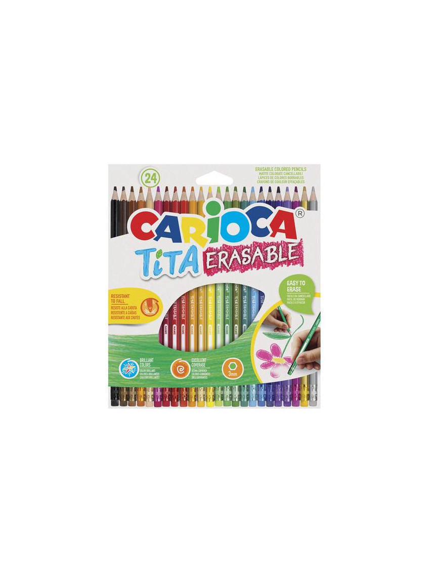 TITA HEXAGONAL ERASABLE PENCILS 24 pieces