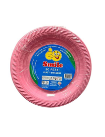 PIATTO FRUTTA SMILE COLORE ROSA 20pz