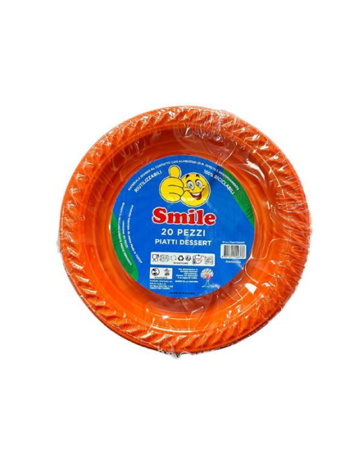SMILE FRUIT PLATE ORANGE COLOR 20pcs