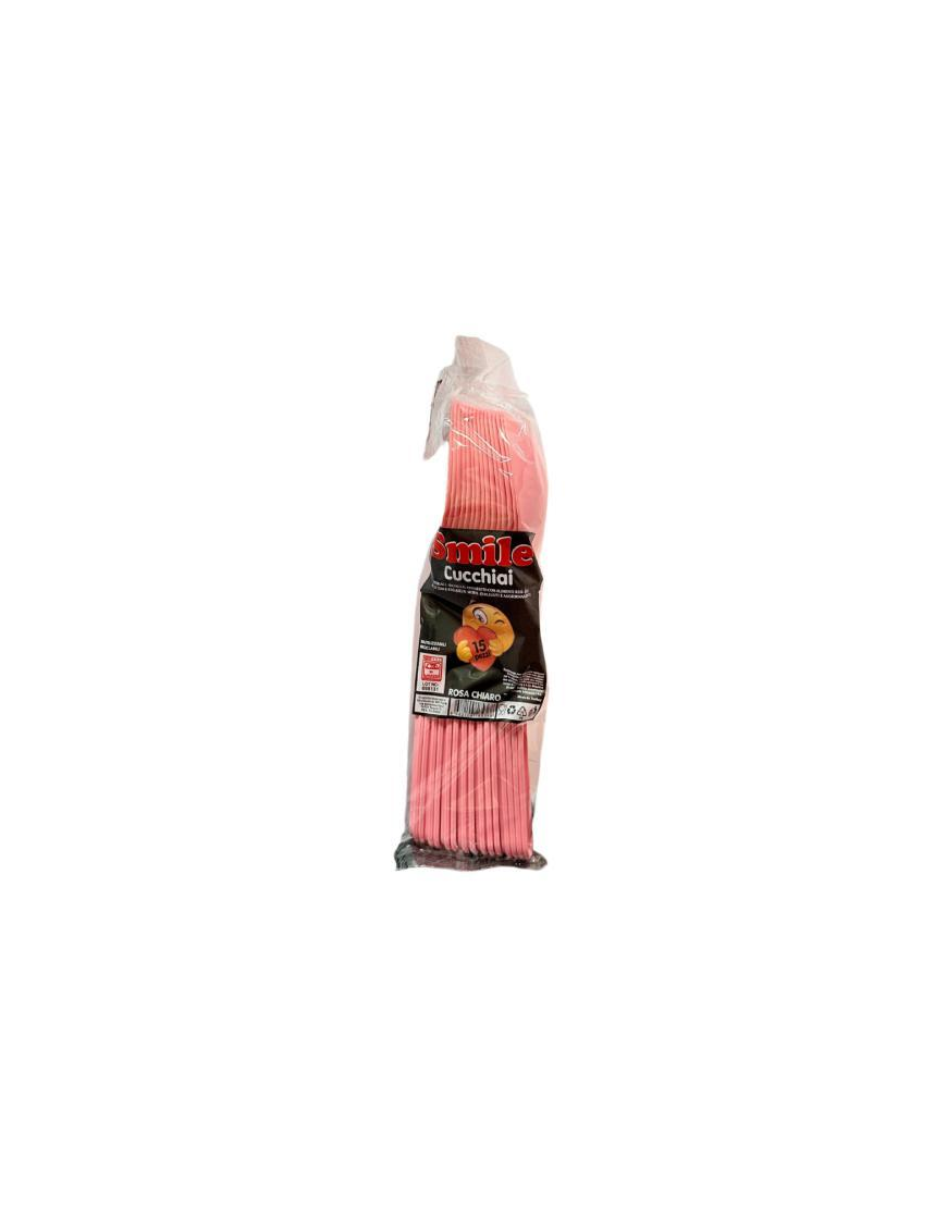 CUCCHIAI SMILE COLORE ROSA 15pz