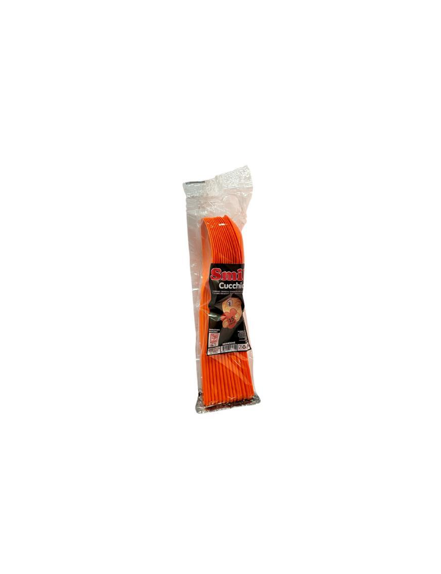 SMILE SPOONS ORANGE COLOR 15pcs