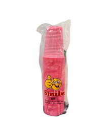 BICCHIERI SMILE COLORE ROSA 200cc 50pz