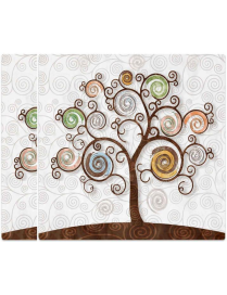 TRIVET TREE WHITE 20x20 CENTIMETERS 2 PIECES