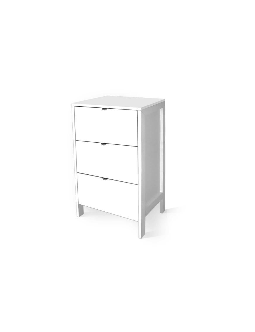 ITALY BIANCO CASSETTIERA 3 CASSETTI 40x30x60 CENTIMETRI
