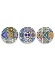 TILES WHITE LINE TRIVET DIAMETER 20 CENTIMETERS