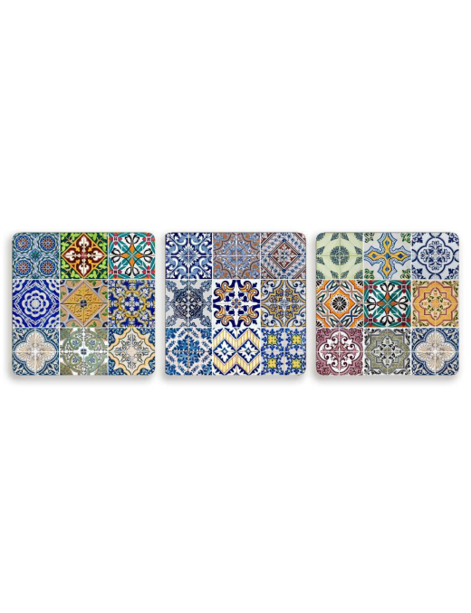 TILES WHITE LINE TRIVET 20x20 CENTIMETERS