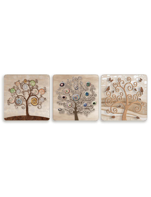 TREE WHITE LINE TRIVET 20x20cm