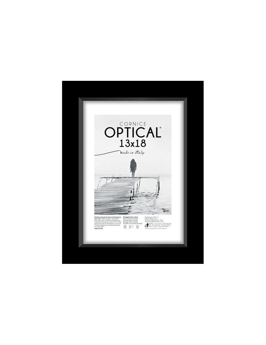 CORNICE OPTICAL NERO 13x18 CENTIMETRI