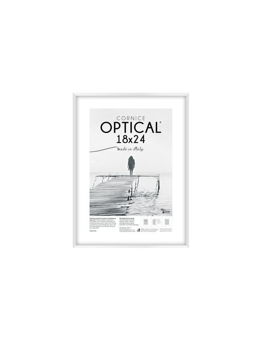 CORNICE OPTICAL BIANCO 18x24 CENTIMETRI