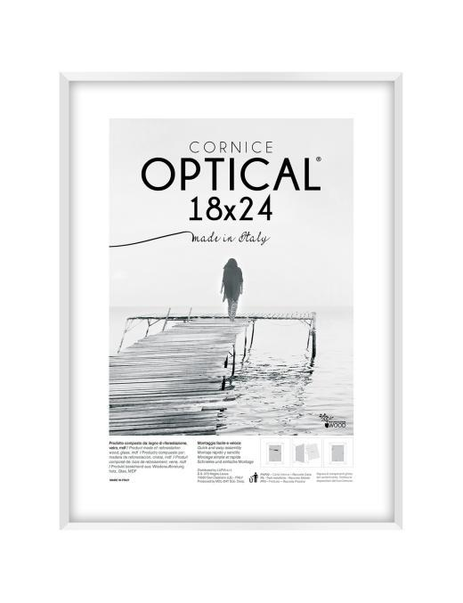 CORNICE OPTICAL BIANCO 18x24 CENTIMETRI