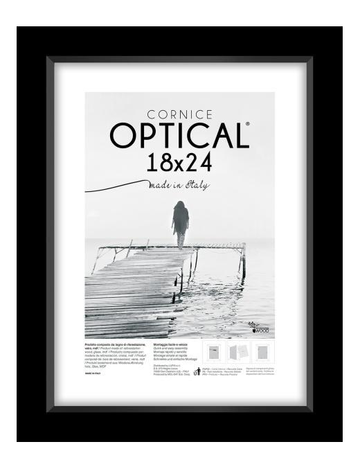 CORNICE OPTICAL NERO 18x24 CENTIMETRI