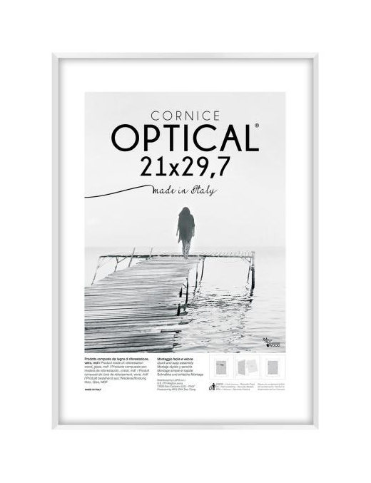 CORNICE OPTICAL BIANCO 21x29,7 CENTIMETRI