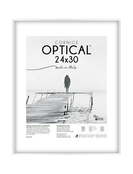 WHITE OPTICAL FRAME 24x30 CENTIMETERS