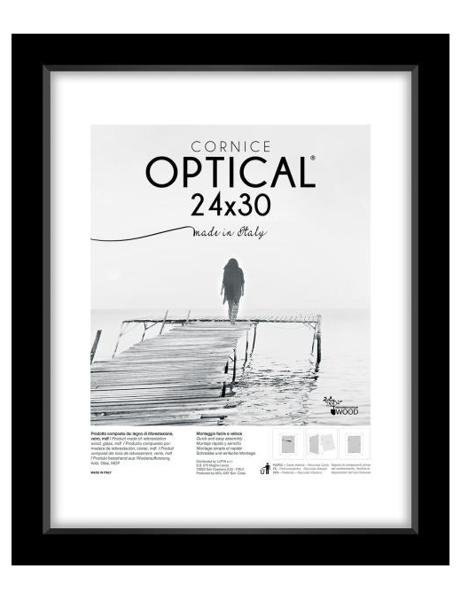 CORNICE OPTICAL NERO 24x30 CENTIMETRI