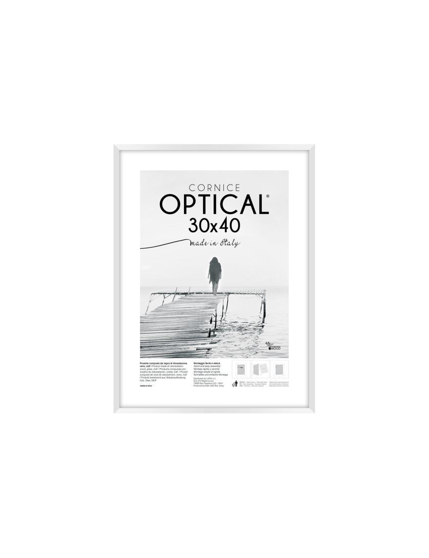 WHITE OPTICAL FRAME 30x40 CENTIMETERS