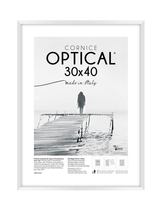 WHITE OPTICAL FRAME 30x40 CENTIMETERS