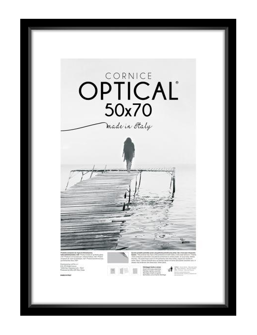 CORNICE OPTICAL NERO 50x70 CENTIMETRI