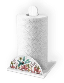 NEW WHITE ROLL HOLDER - GRAY BANANA 19x19x29hcm