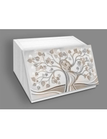 NEW WHITE BREAD BOX 30X40X20 TREE EMBRACE MIX