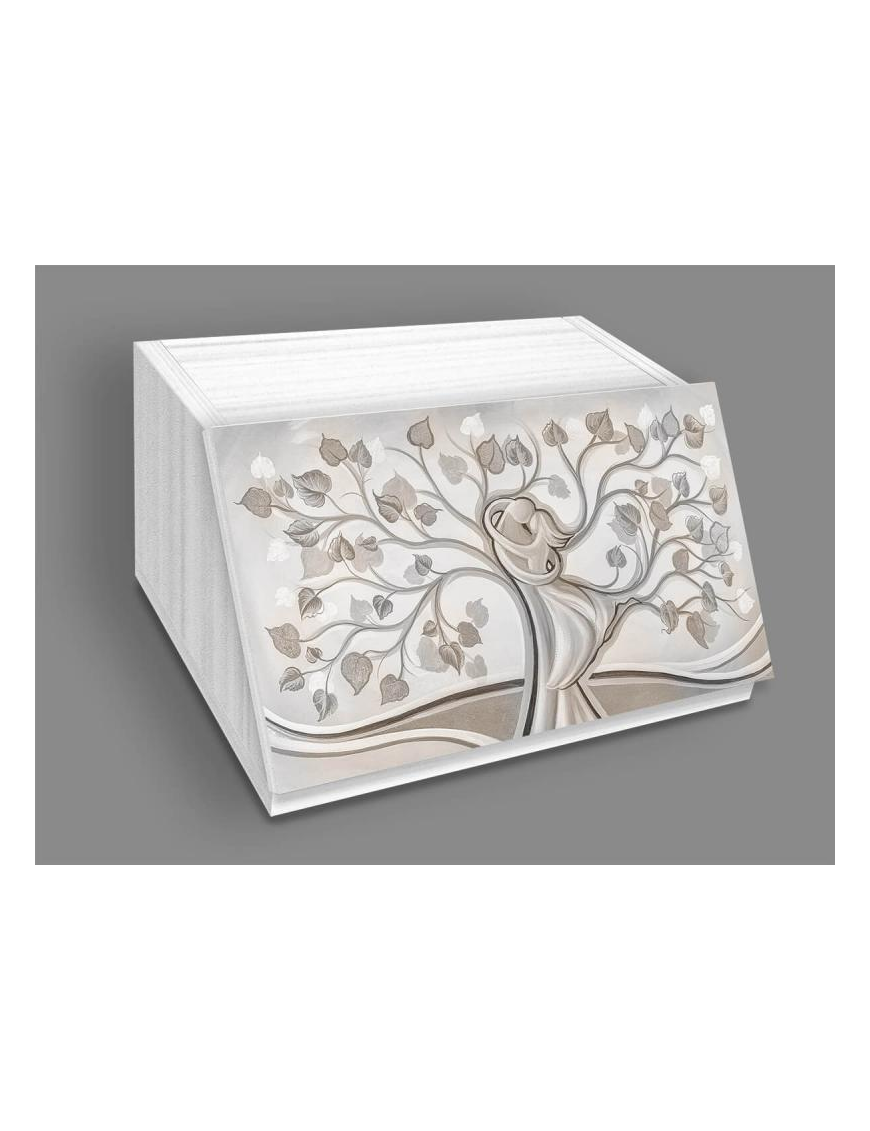 NEW WHITE BREAD BOX 30X40X20 TREE EMBRACE MIX