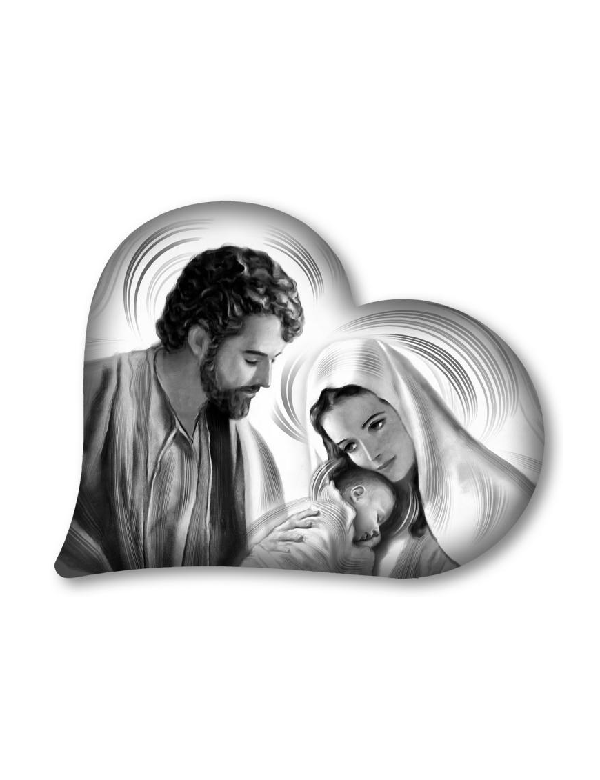 HEART NATIVITY GRAY 50x65 CENTIMETERS