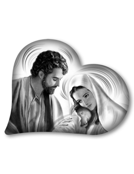 HEART NATIVITY GRAY 50x65 CENTIMETERS
