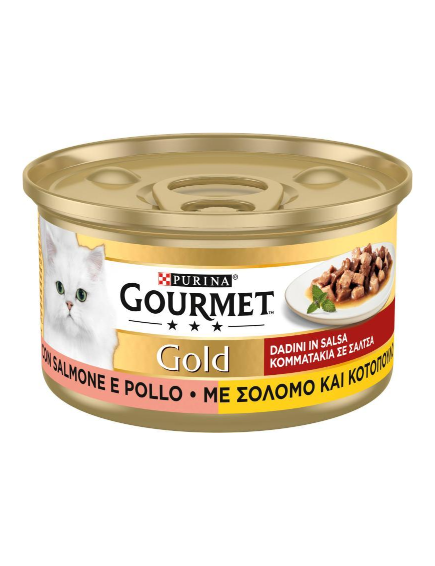 GOURMET GOLD 85gr DICED SALMON AND CHICKEN