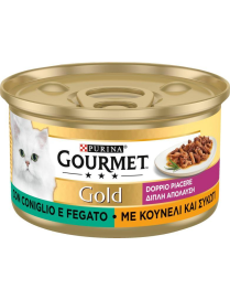GOURMET GOLD 85gr DOUBLE PLEASURE RABBIT AND LIVER